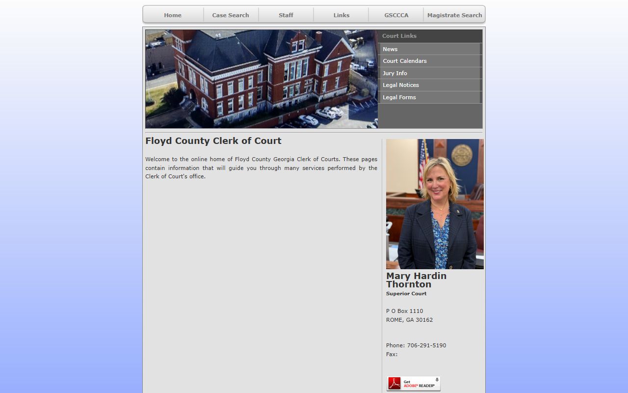 Floyd County court records after arrest Clerk case search source