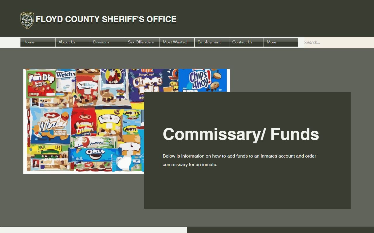Floyd County inmate records JailATM commissary funds