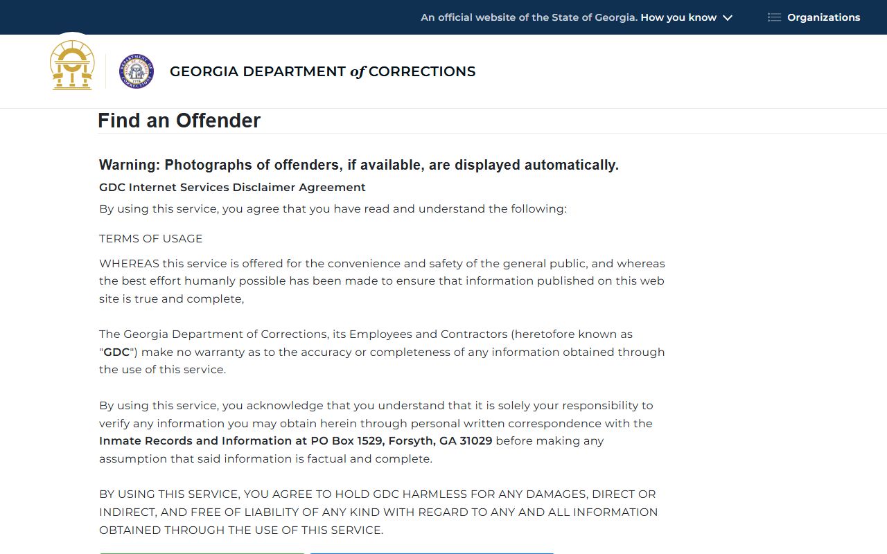 Floyd County jail mugshots GDC offender query photo filter